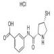 3-[(2S,4S)-4-巯基吡咯烷-2-羰酰胺基]苯甲酸盐酸盐-CAS:219909-83-8