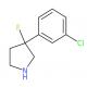 3-(3-氯苯基)-3-氟吡咯烷-CAS:1565489-33-9