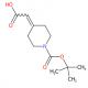 1-叔丁氧羰基哌啶-4-亚基乙酸-CAS:193085-24-4